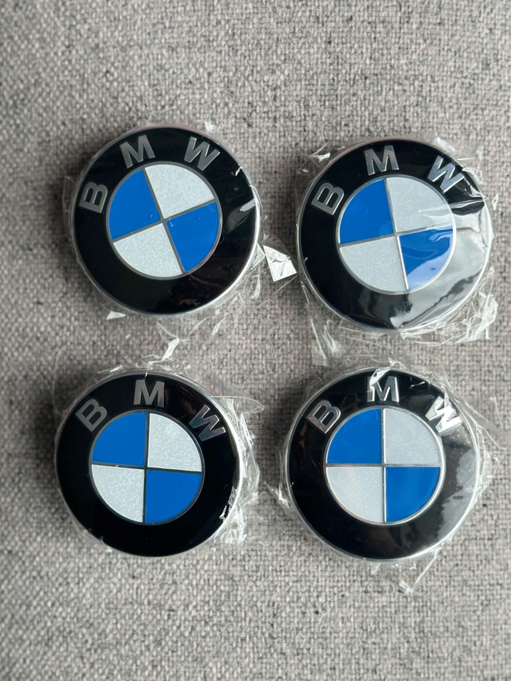 4Pc 68mm Wheel Center Caps Emblem Badge 50th Anniversary For BMW